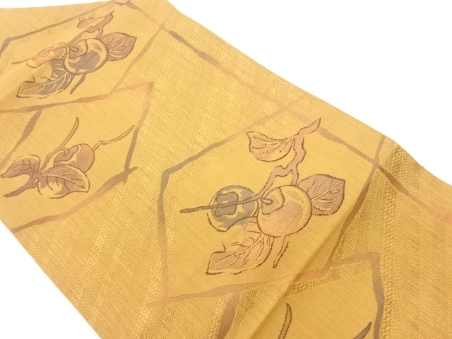 JAPANESE NAGOYA OBI / CHIKUZEN HAKATA / WOVEN PERSIMMON